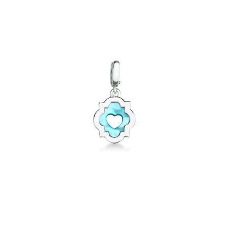 Charm simbolo cuore blu